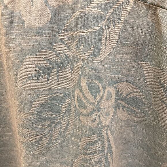 Jamaica Jaxx Light Blue Hawaii Flower Beachy Silk Short Sleeve Button‎ Do… - Picture 4 of 10